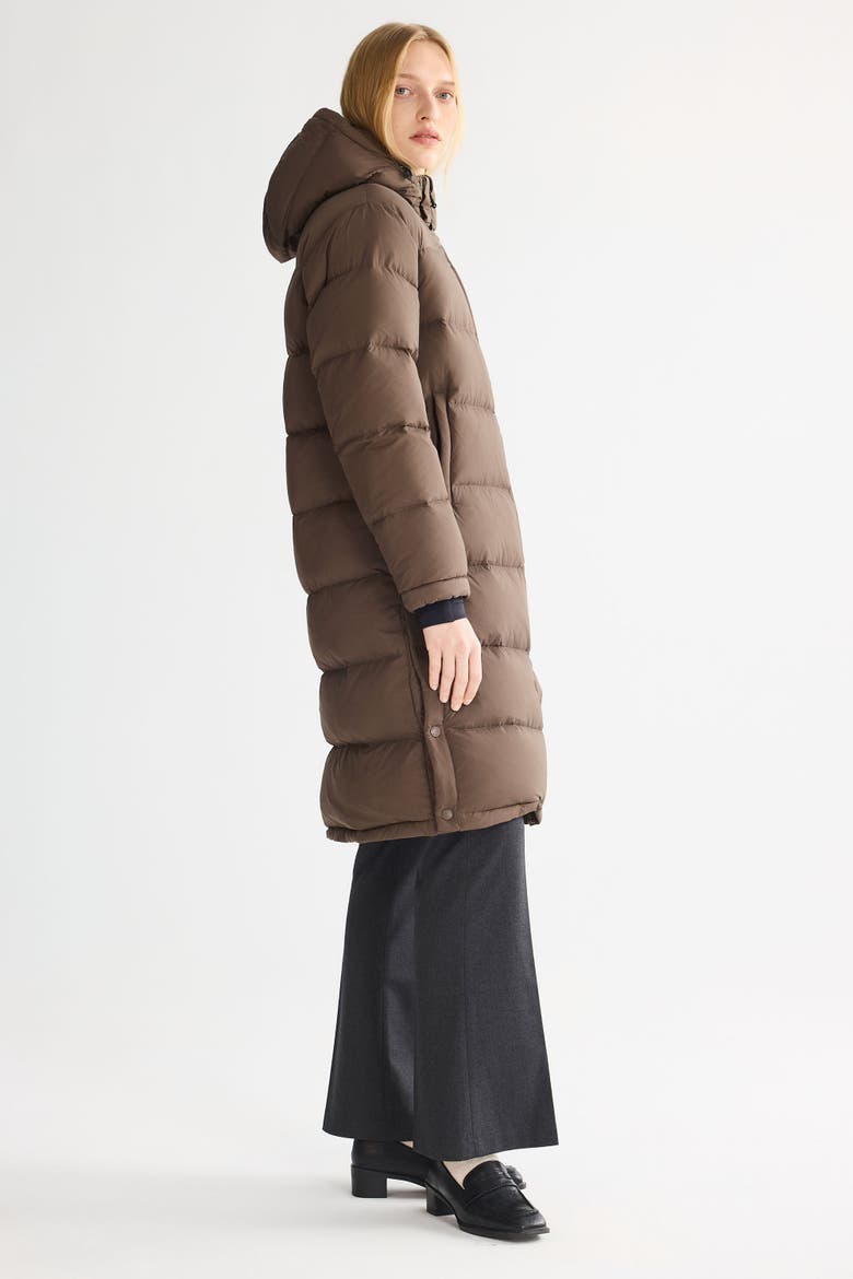 Puff-O® Mid-Length Down Puffer Jacket, Alternate, color, Coffee