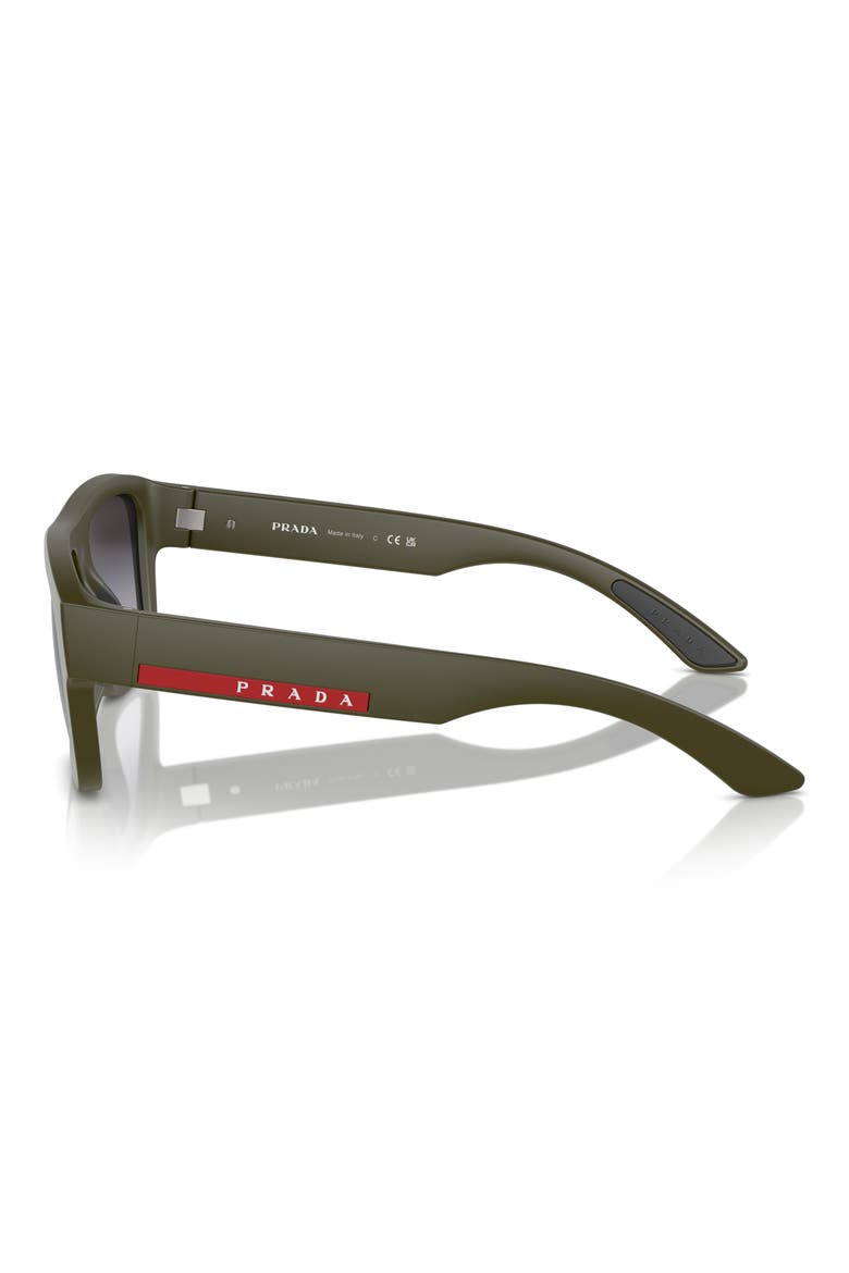 56mm Square Sunglasses, Alternate, color, GREY FLASH