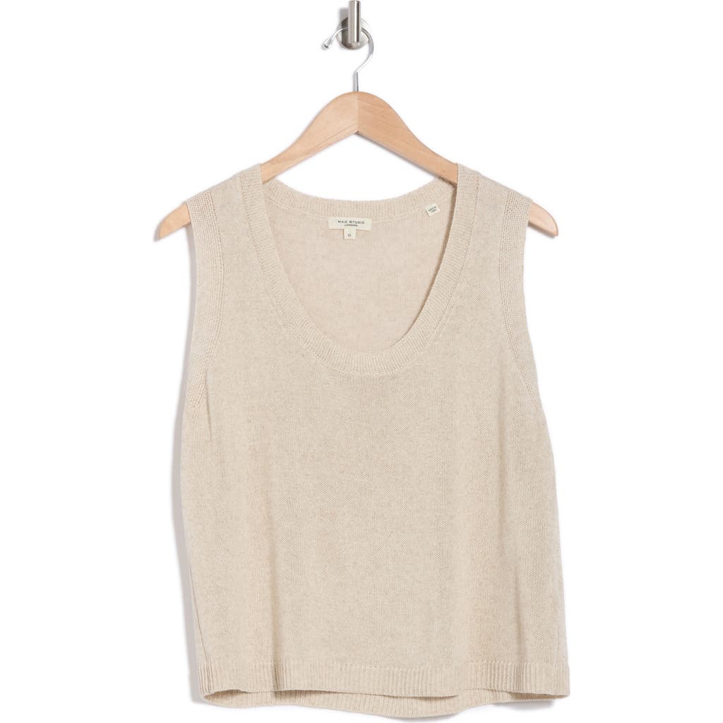 Max Studio Sleeveless Sweater Tank In Oyster