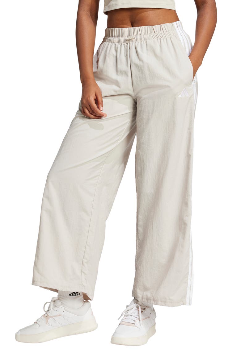 Essentials 3-Stripes Lifestyle Woven Parachute Pants, Main, color, WONALU/WHI