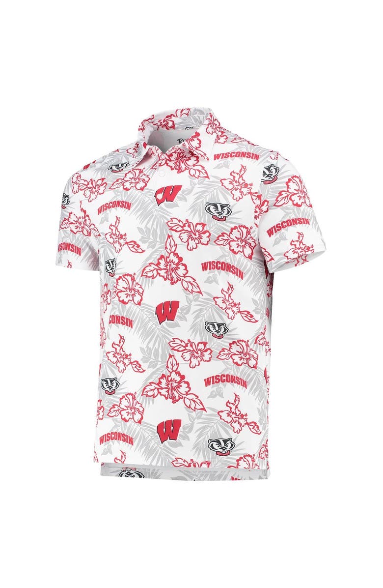 Reyn Spooner Men's Reyn Spooner White Wisconsin Badgers Performance Polo, Alternate, color, 