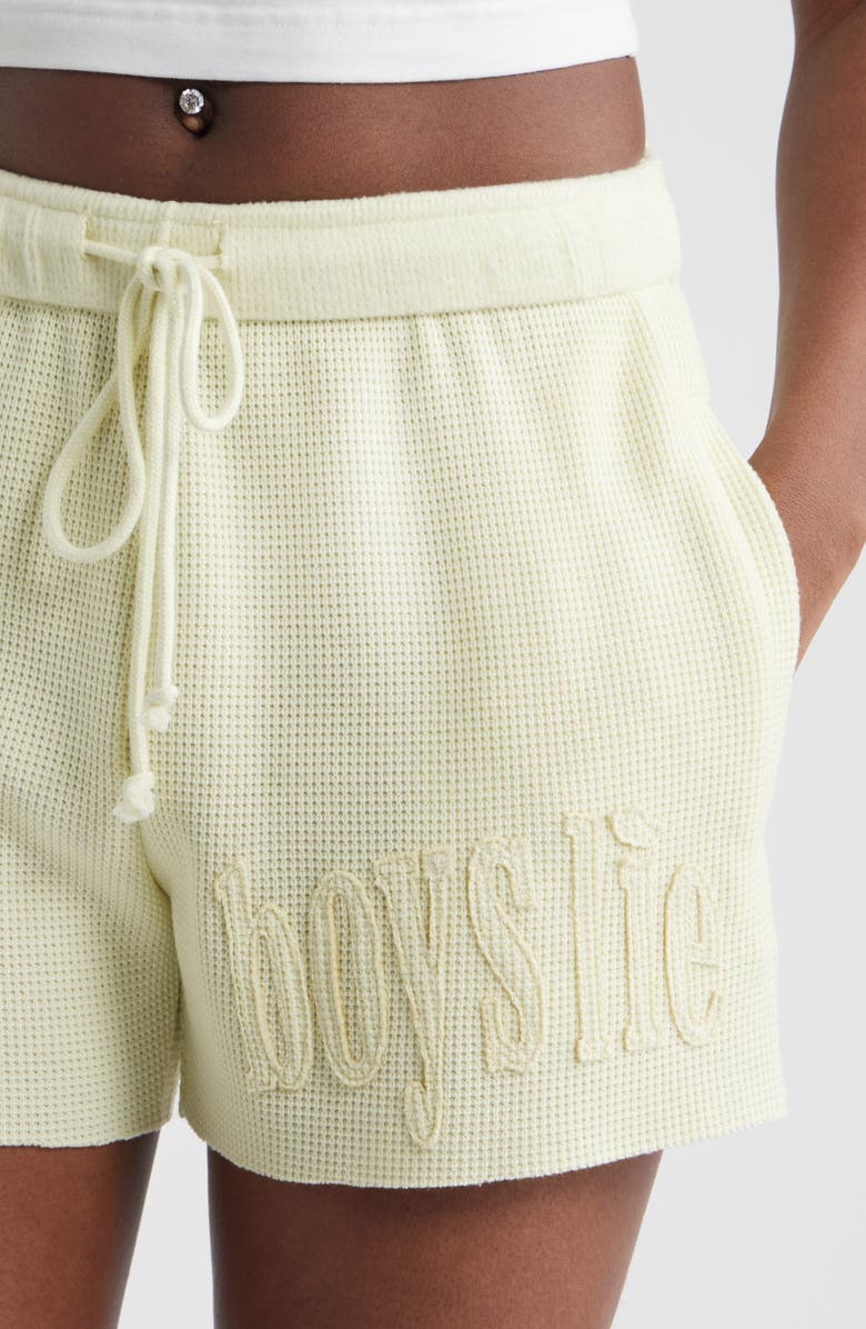 BOYS LIE Butter Me Up Waffle Knit Shorts, Alternate, color, Yellow