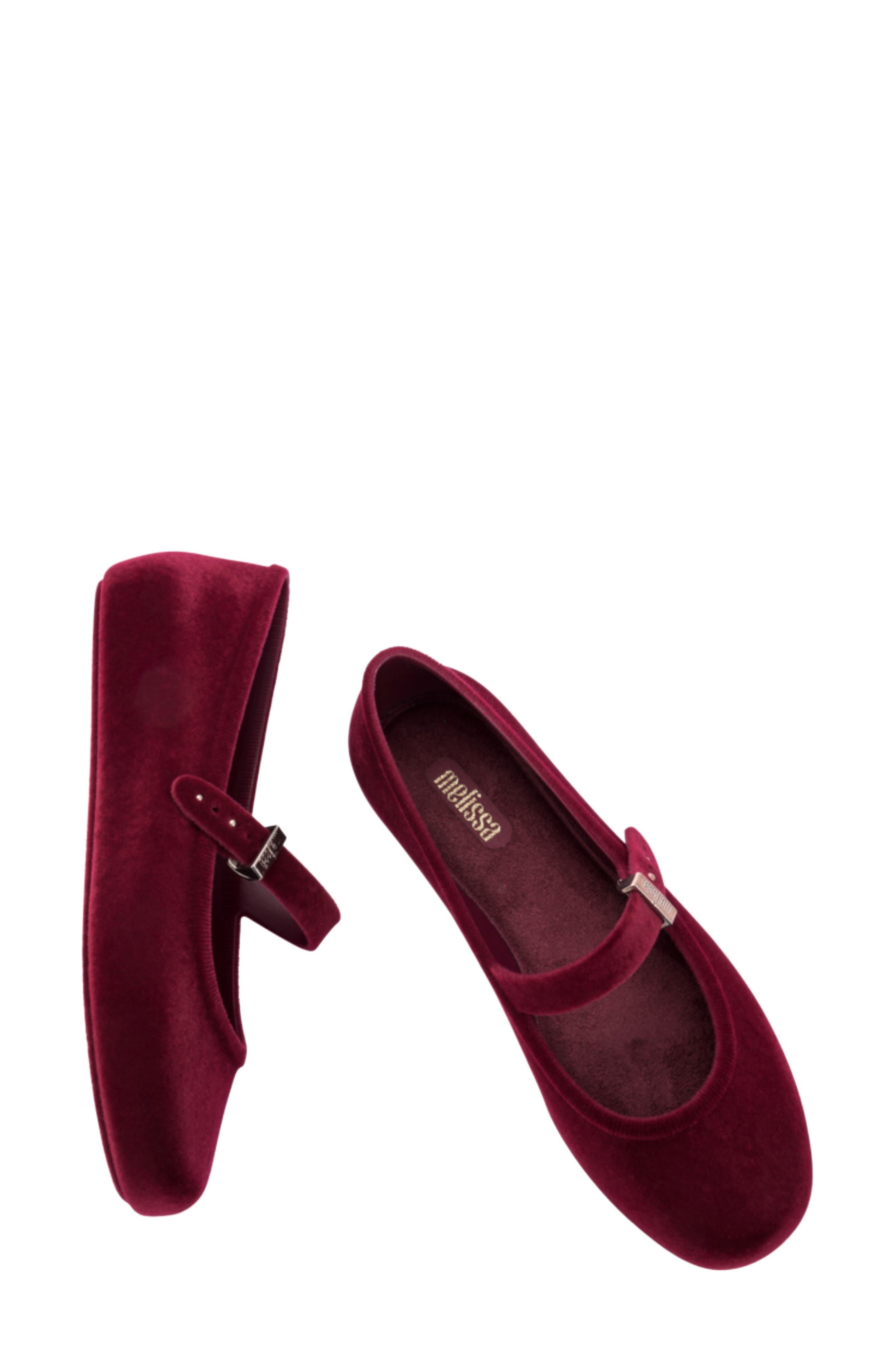 Soft Ballerina Velvet II Mary Jane, Alternate, color, RED