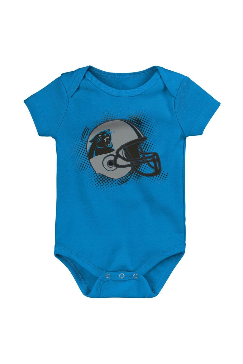 Infant Black/Blue/Heathered Gray Carolina Panthers 3-Pack Game On Bodysuit Set, Alternate, color, Black