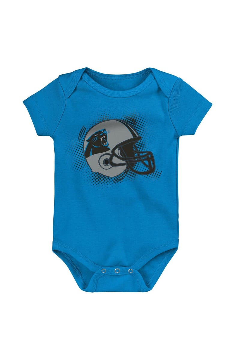 Outerstuff Infant Black/Blue/Heathered Gray Carolina Panthers 3-Pack Game On Bodysuit Set, Alternate, color, 
