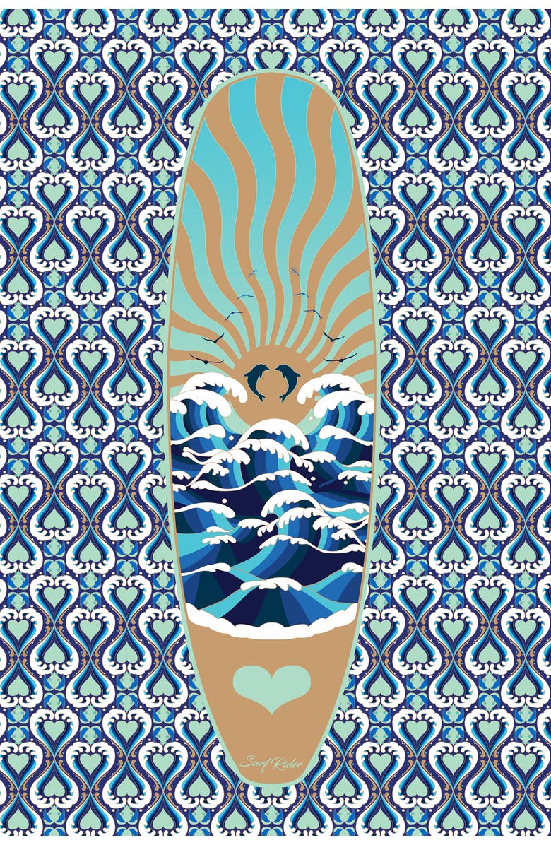 Henelle Hooded Kaftan, Alternate, color, Surf Rider