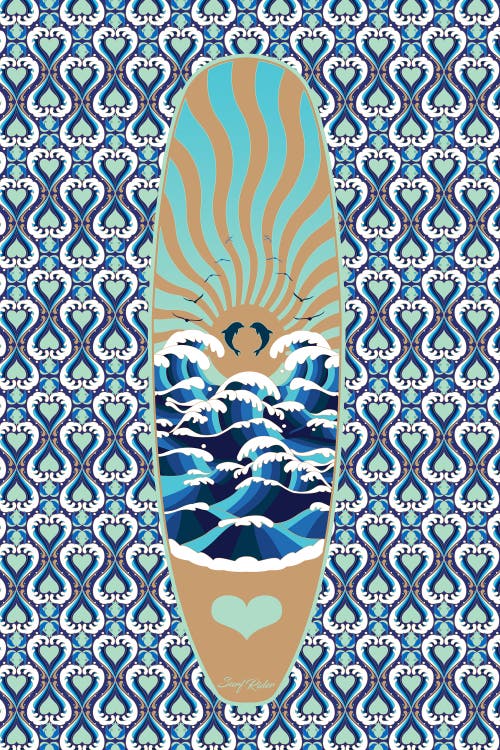 Henelle Hooded Kaftan In Surf Rider