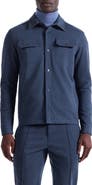 Bugatchi Heathered Kint Snap-Up Shirt Jacket