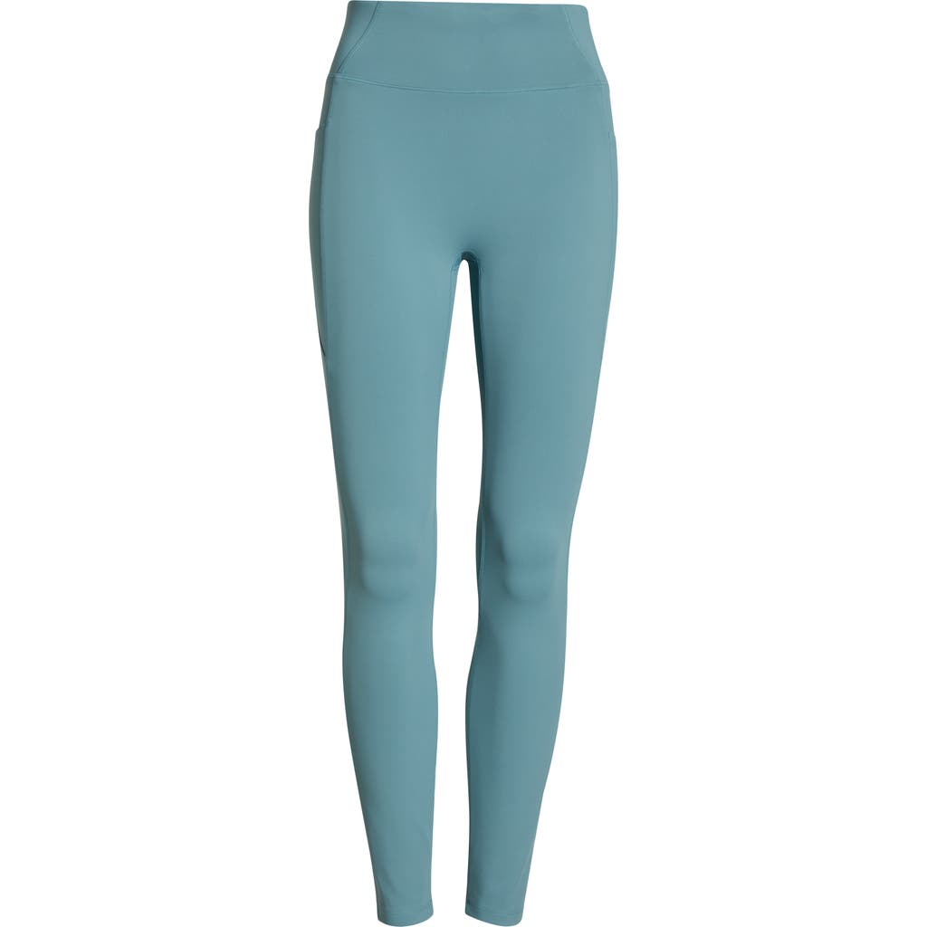 Beyond Yoga Allure Zip Pocket Leggings In Blue