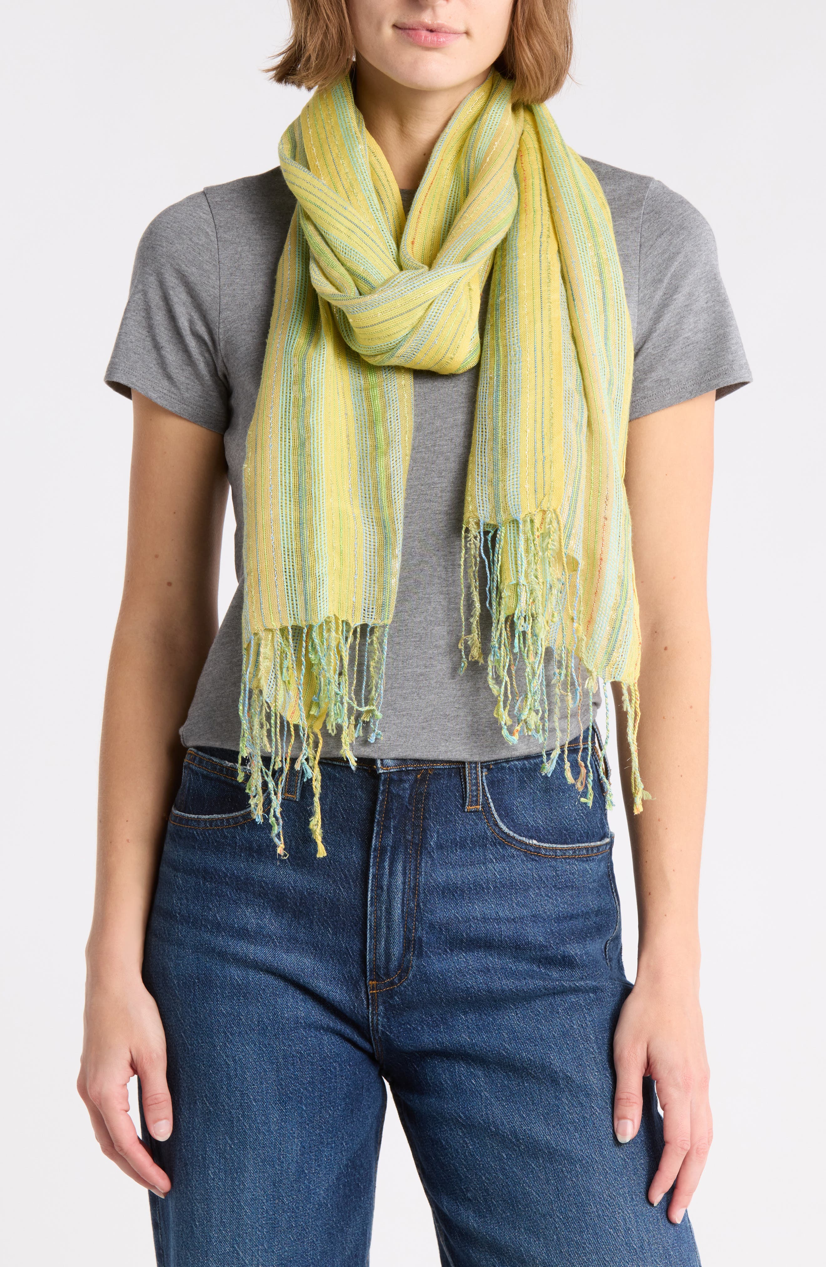 La Fiorentina Multicolored Stripe Scarf
