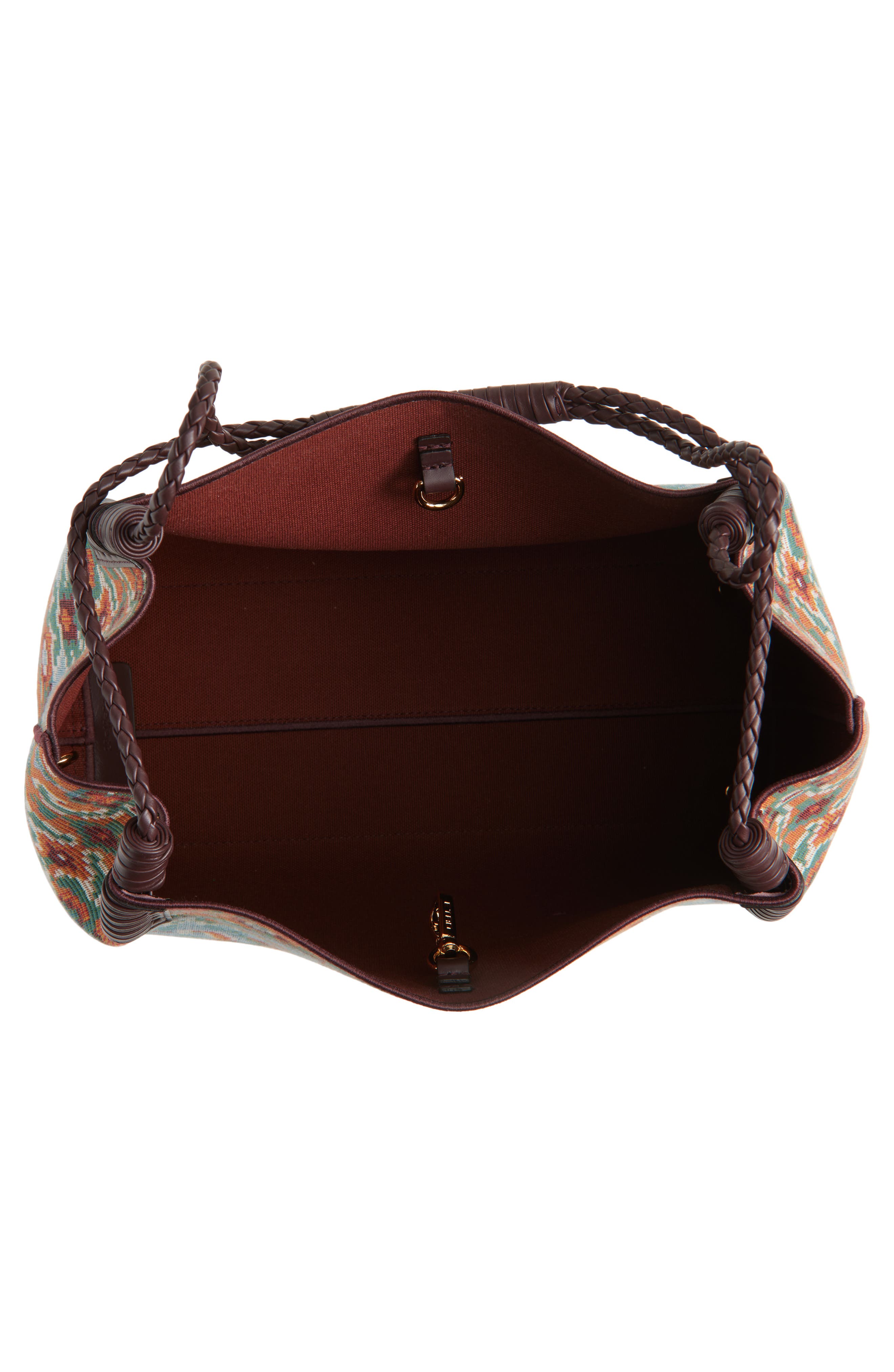 Etro Medium Libra Jacquard Tote Bag, Alternate, color, Multicolor Azure Base