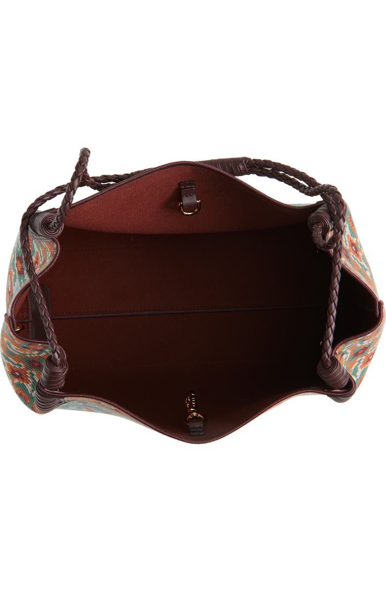 Etro Medium Libra Jacquard Tote Bag, Alternate, color, Multicolor Azure Base