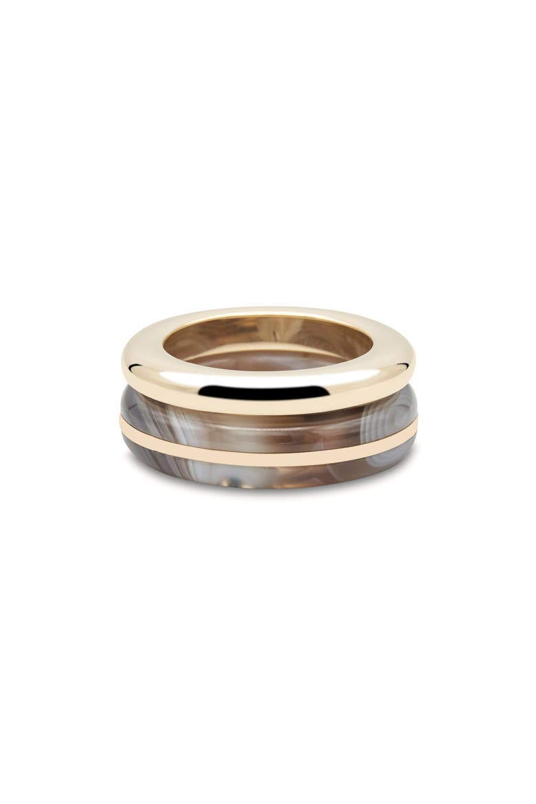 Essential Set of 2 Stack Rings, Main, color, BROWN/ WHITE