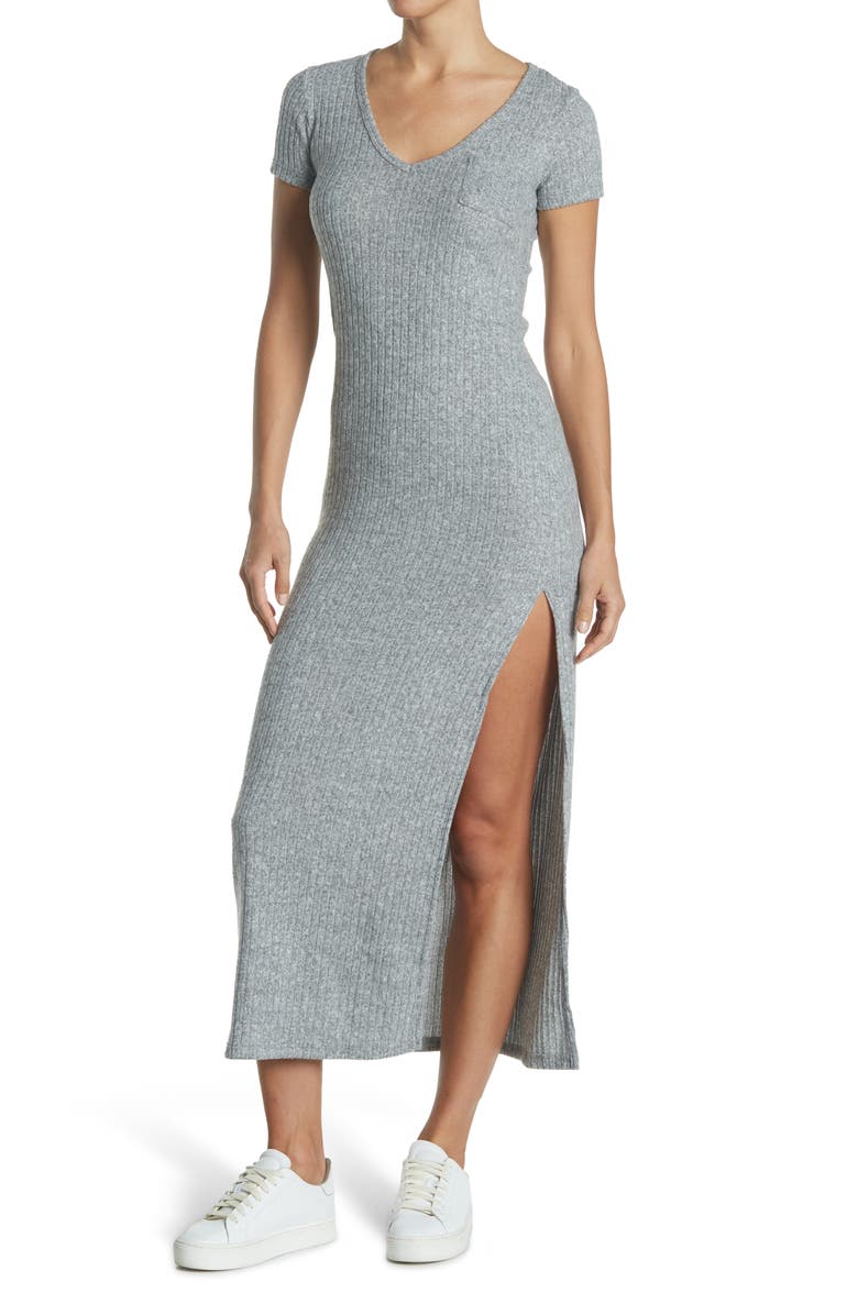 Velvet Torch VNeck Ribbed Knit Maxi Dress Nordstromrack — free download