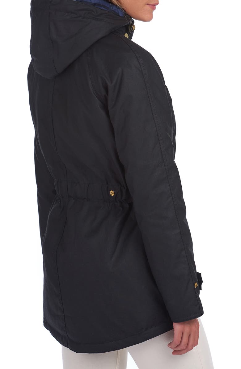 Barbour Aberdeen Waxed Hooded Raincoat, Alternate, color,