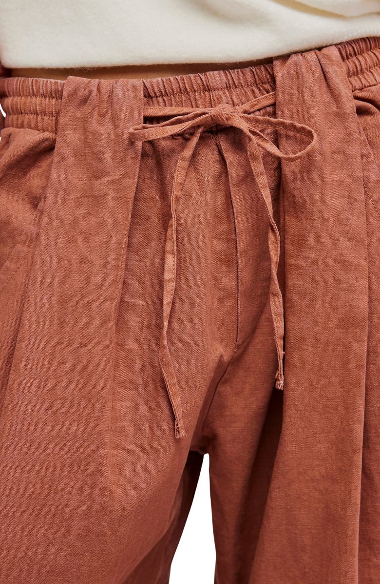 Free People Chambers Laidback Linen & Cotton Drawstring Pants, Alternate, color, 