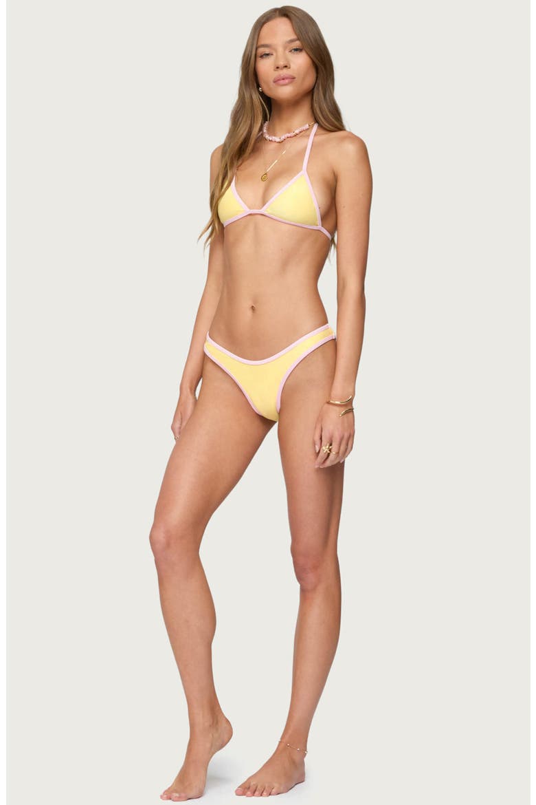 Dina Contrast Bikini Bottoms, Alternate, color, YELLOW