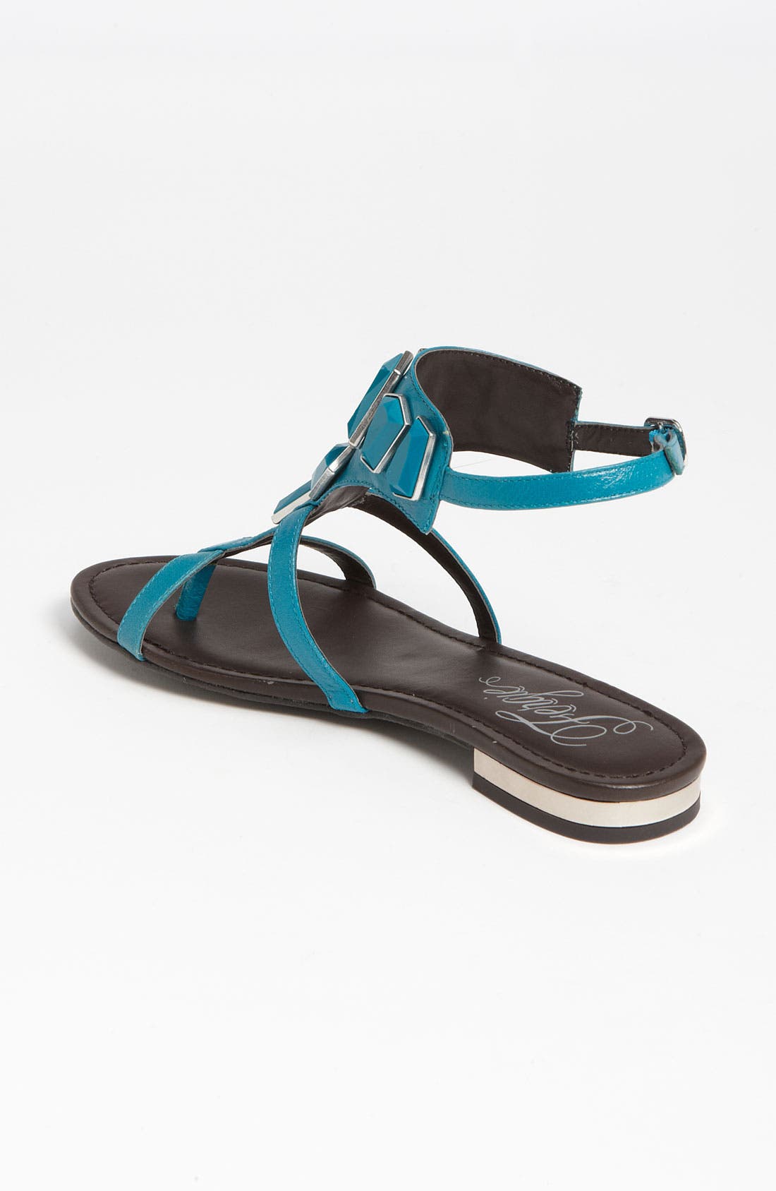 'Energy' Sandal, Alternate, color, TEAL LEATHER