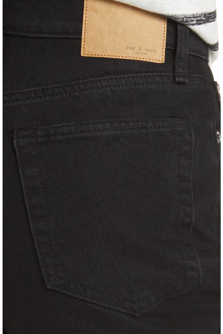 Alex High Waist Straight Leg Jeans, Alternate, color, BLACK