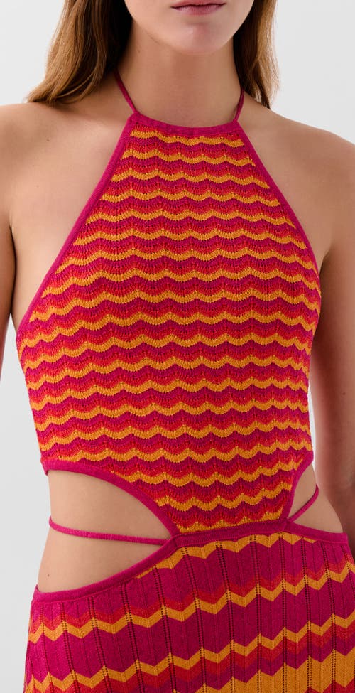 Scalpers Ziggy Knit Dress In Orange