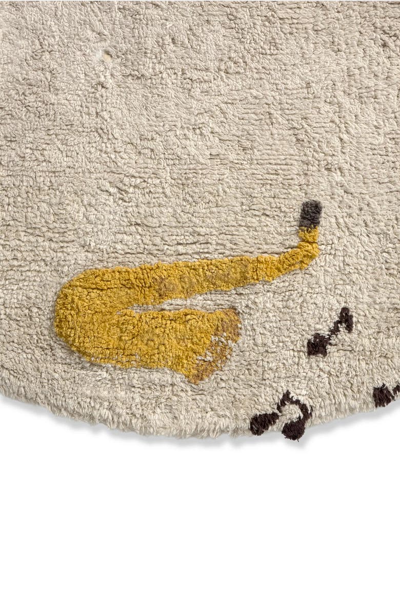 Washable Play Rug Music, Alternate, color, Ochre, Coffee bean, Natural
