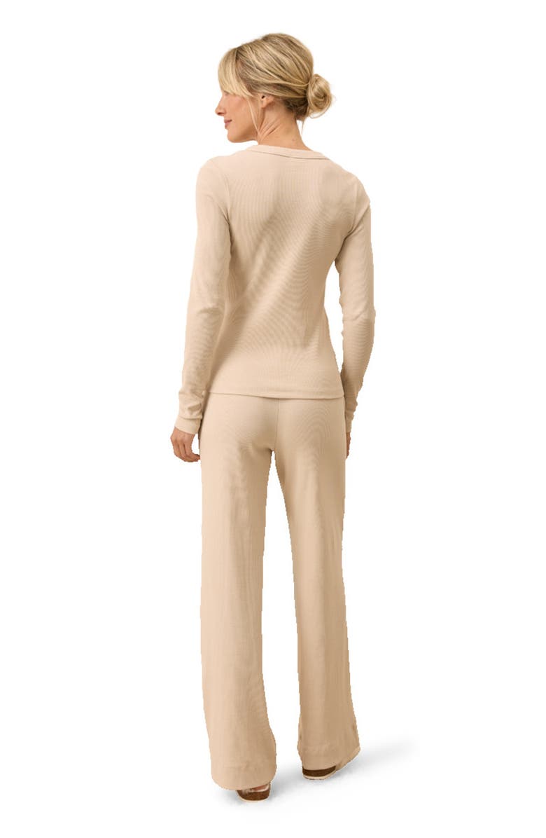 Pact Dream Rib Slim Henley, Alternate, color, Sandshell