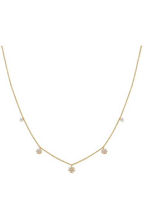 Flora Luxe Floating Necklace