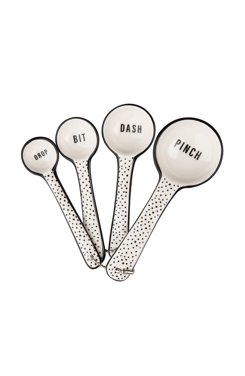 Totalee Gift Cer Measuring Spoons Set of 4 Ceramic White, Main, color, White