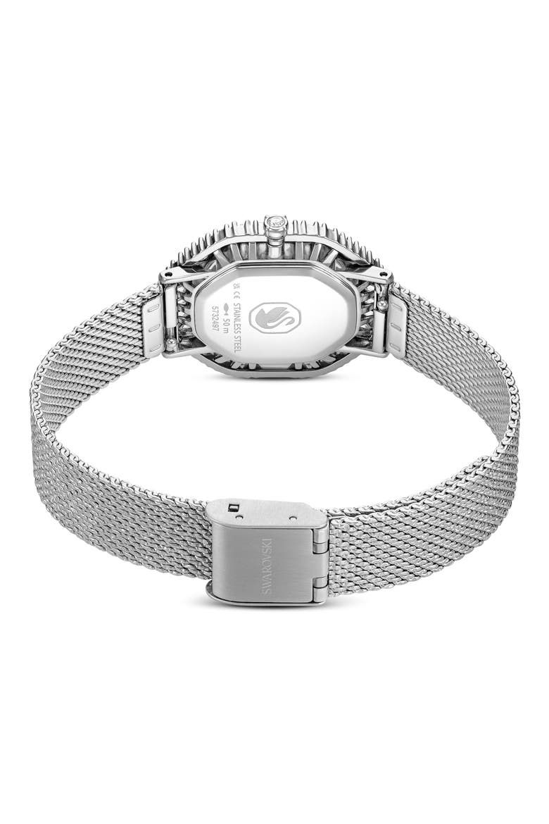 Matrix Octagon Mesh Strap Watch, 30mm x 25mm, Alternate, color, SILVER