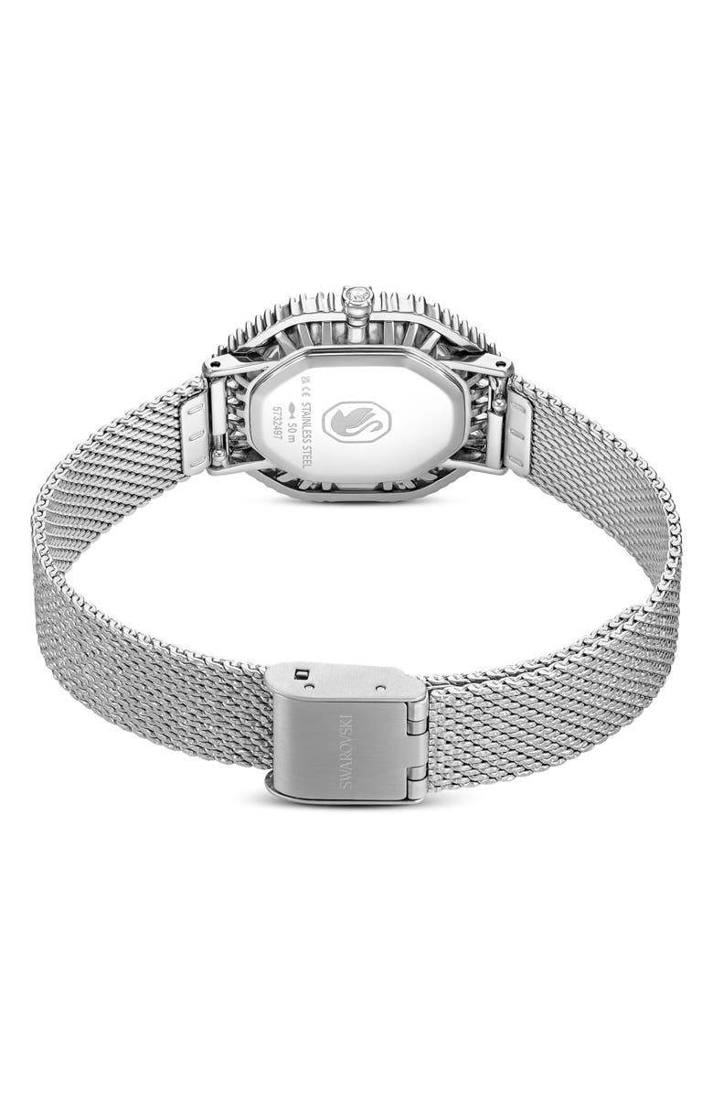 Swarovski Matrix Octagon Mesh Strap Watch, 30mm x 25mm, Alternate, color, Silver