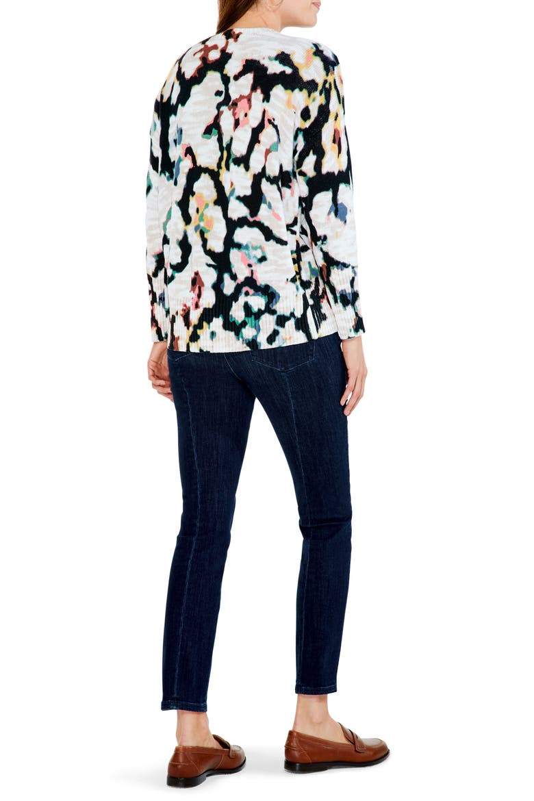 Women's Abstract Print Sweater, Alternate, color, NEUTRAL MULTI