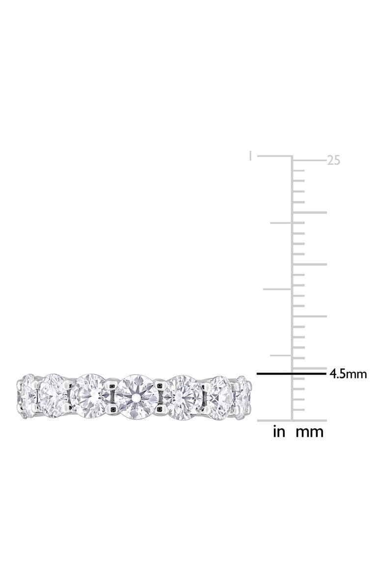 DELMAR Round Cut Lab-Created Moissanite Eternity Band Ring, Alternate, color, White