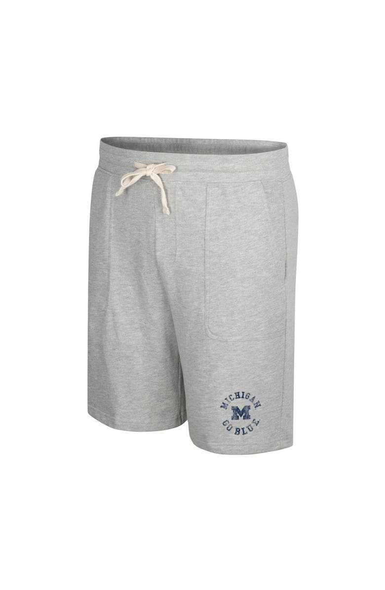 COLOSSEUM Men's Colosseum Heather Gray Michigan Wolverines Love To Hear This Terry Shorts, Alternate, color, Heather Gray