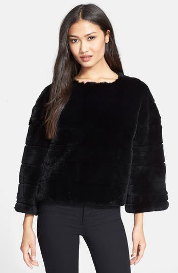 Diane von Furstenberg 'Marina' Genuine Rabbit Fur Pullover | Nordstrom