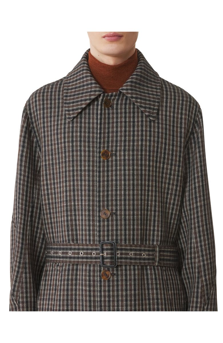 Lanvin Checked Wool Car Coat, Alternate, color, Multicolour