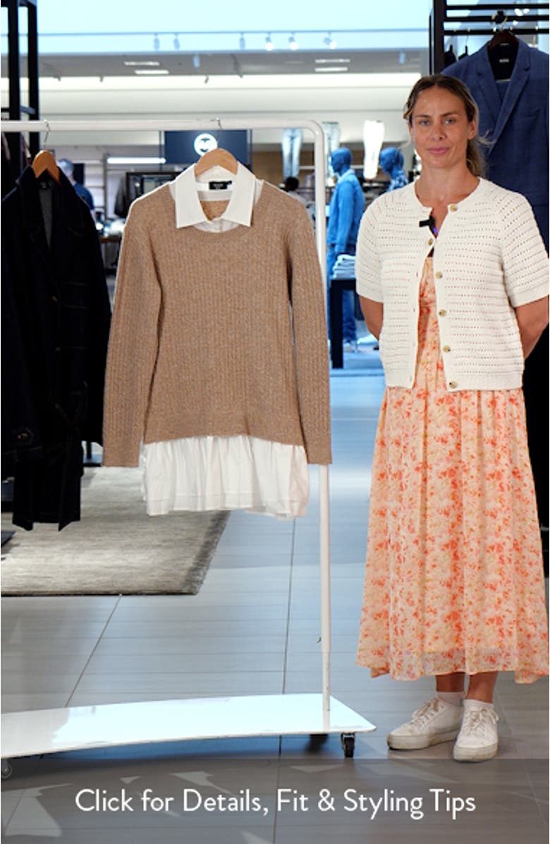 Modern Prep Layered Mixed Media Long Sleeve Minidress, sales video thumbnail