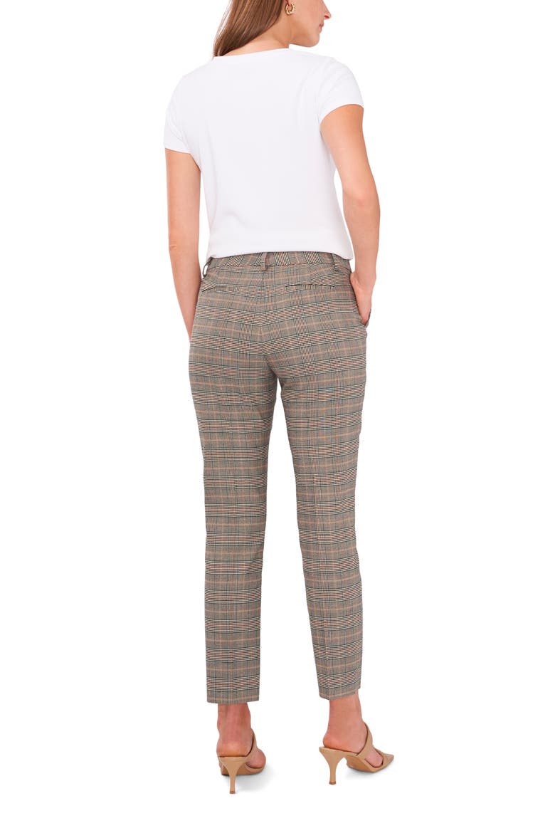 Plaid Ankle Trousers, Alternate, color, RICH SPRUCE