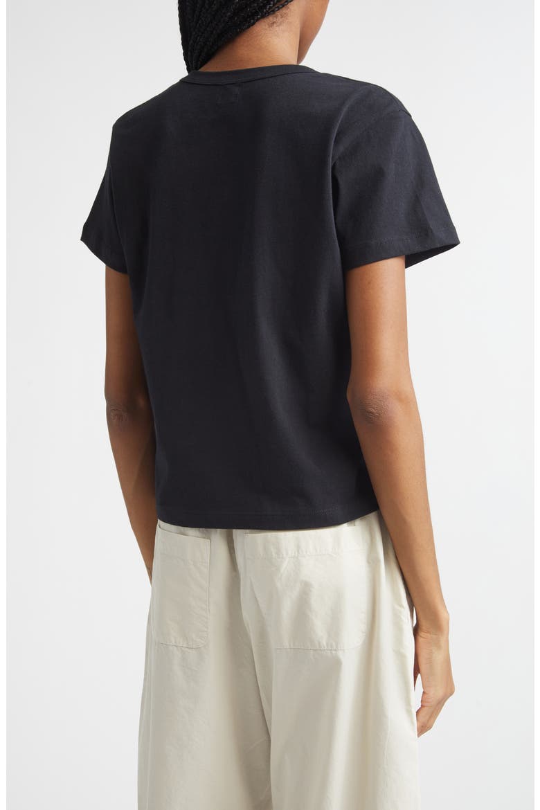 Margo V-Neck Cotton T-Shirt, Alternate, color, BLACK