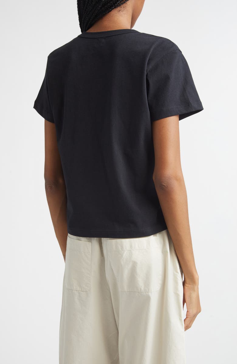 LESET Margo V-Neck Cotton T-Shirt, Alternate, color, Black