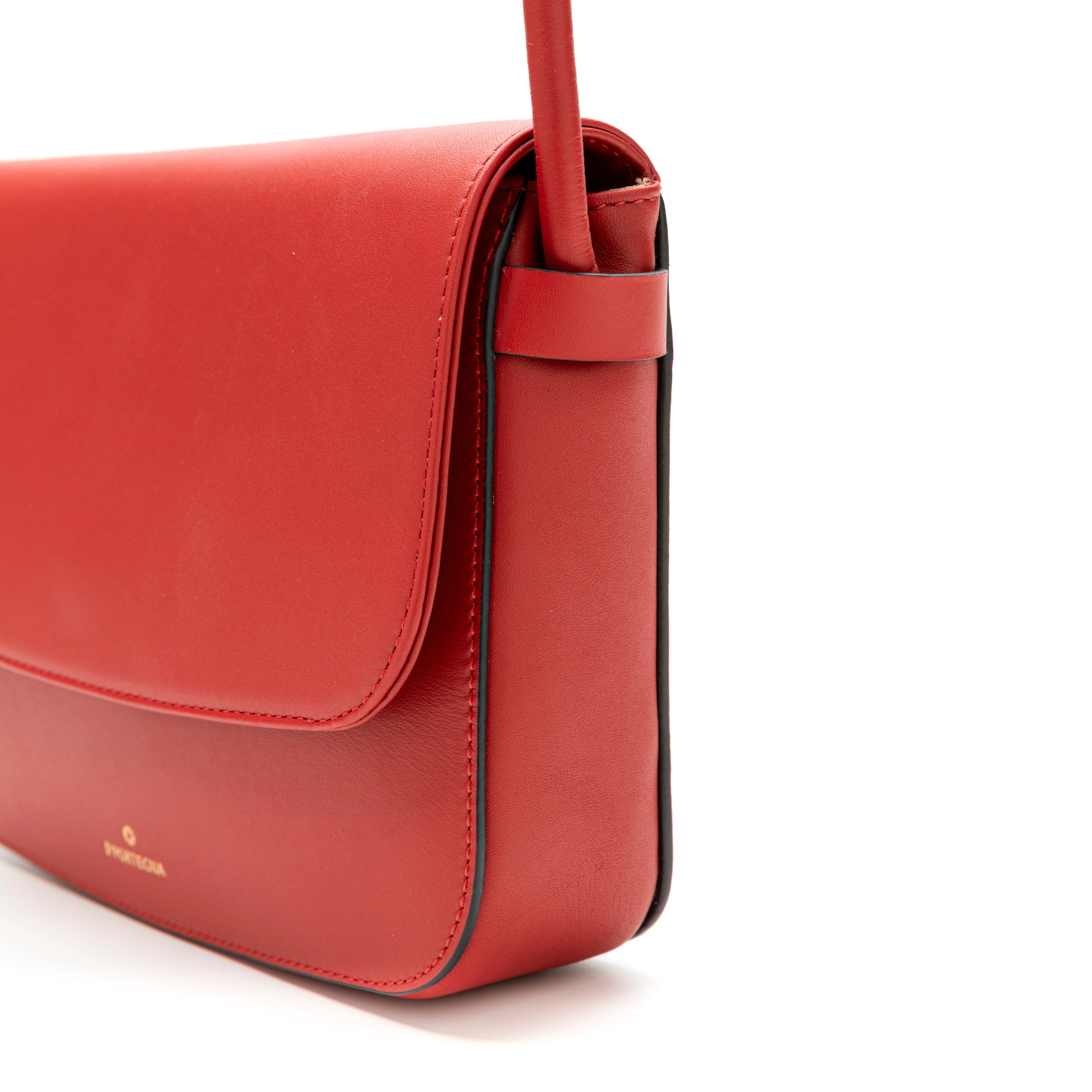 LA PORTEGNA Lucia Shoulder Bag With Sliding Knots, Alternate, color, Red