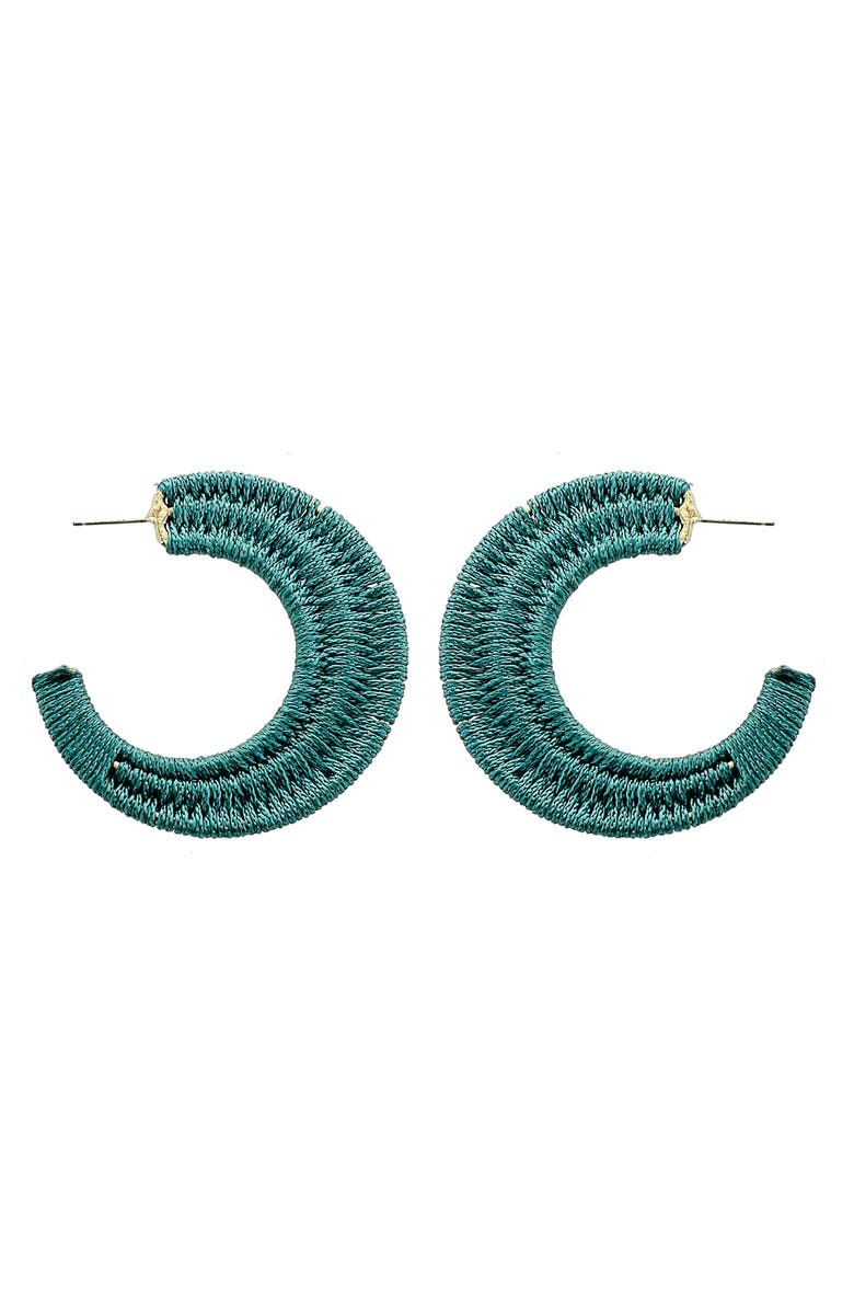 Panacea Thread Wrapped Hoop Earrings, Main, color,