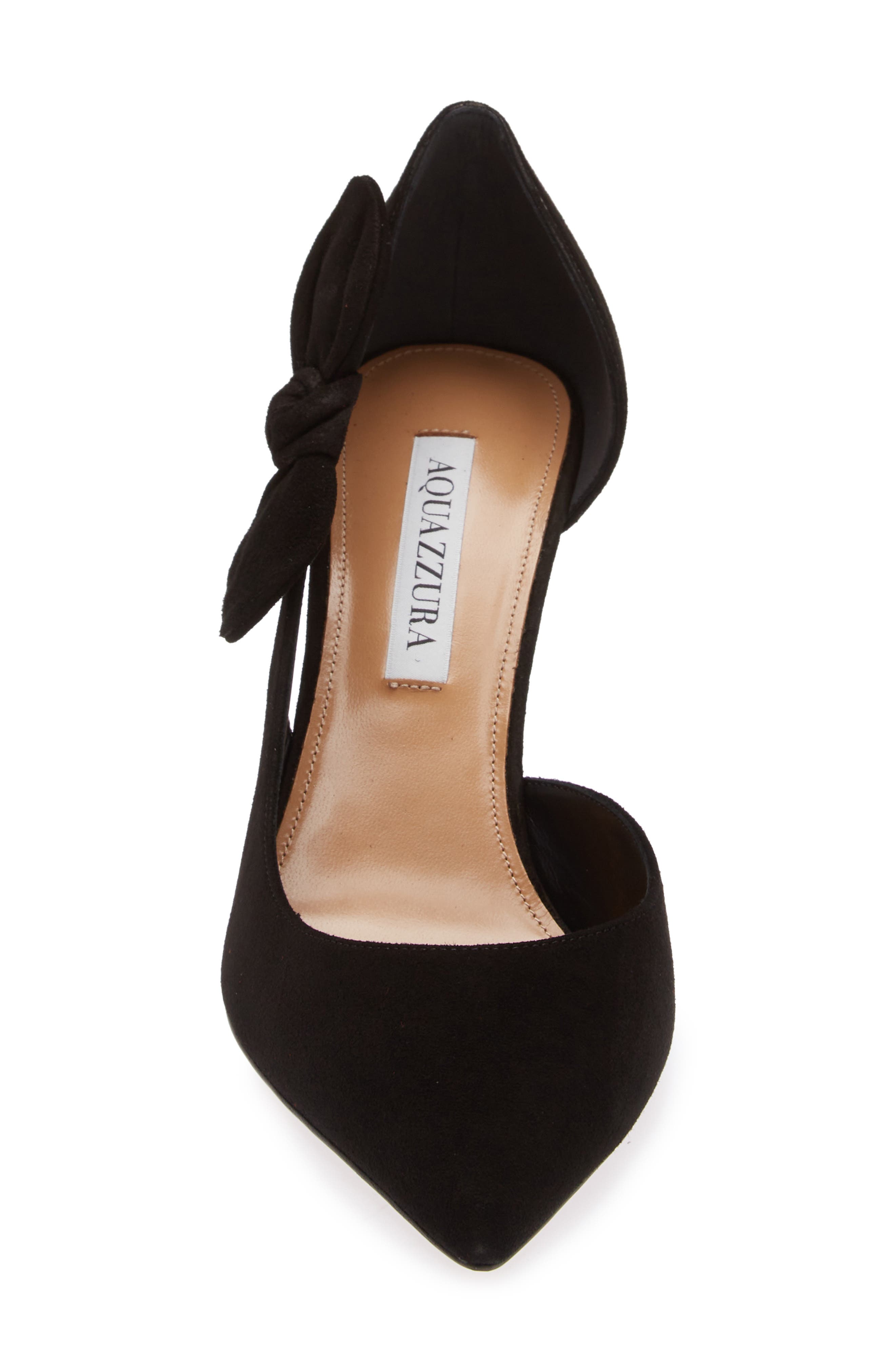 Aquazzura Very Bow Tie Pointed Toe Pump, Alternate, color, 