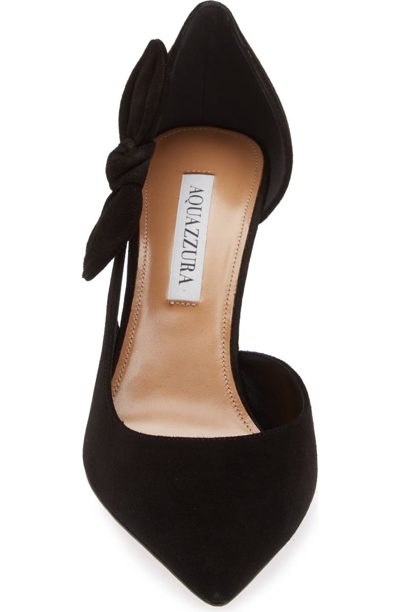 Aquazzura Very Bow Tie Pointed Toe Pump, Alternate, color,