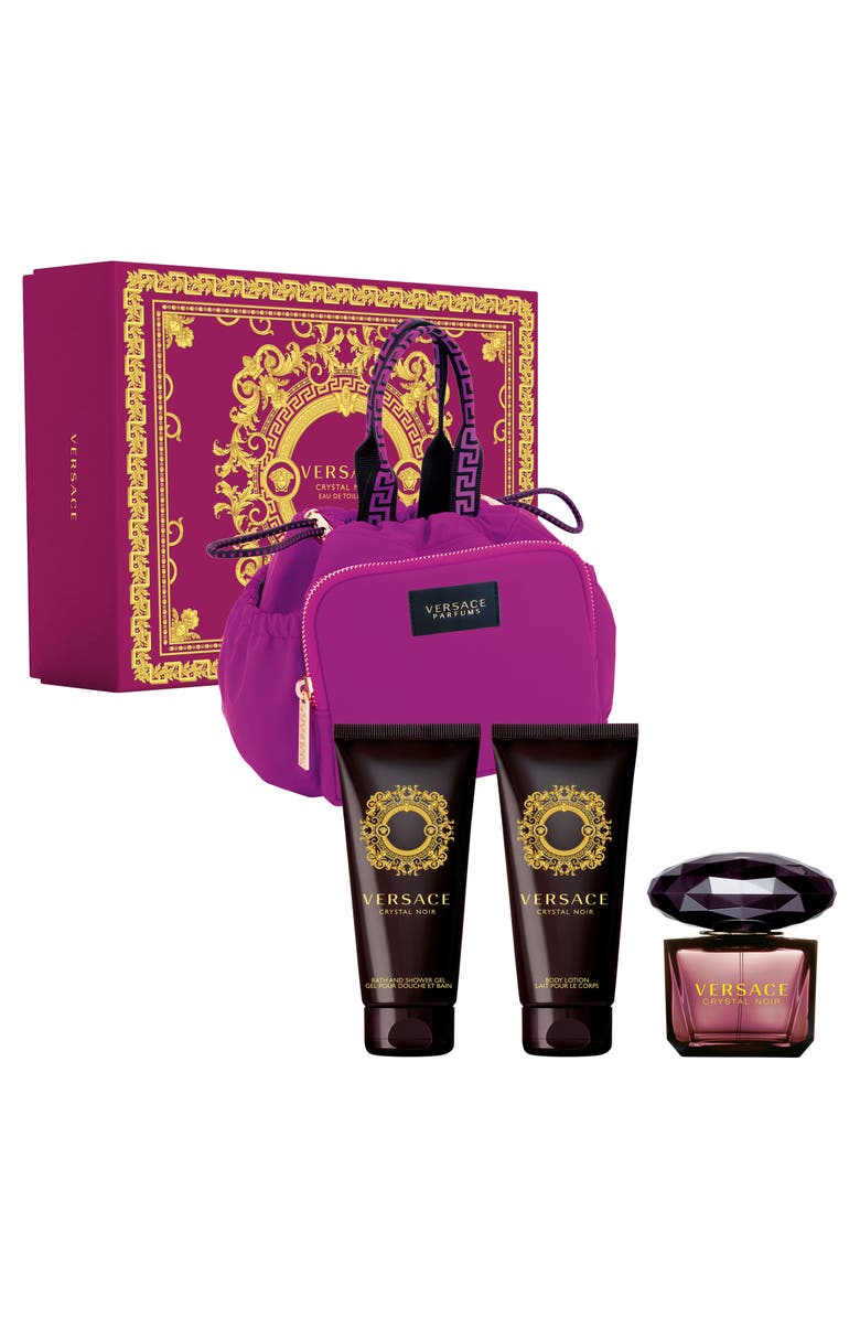 Versace Crystal Noir 4-Piece Fragrance Gift Set $178 Value, Main, color,