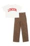 Kids' London Graphic T-Shirt & Leopard Twill Pants Set