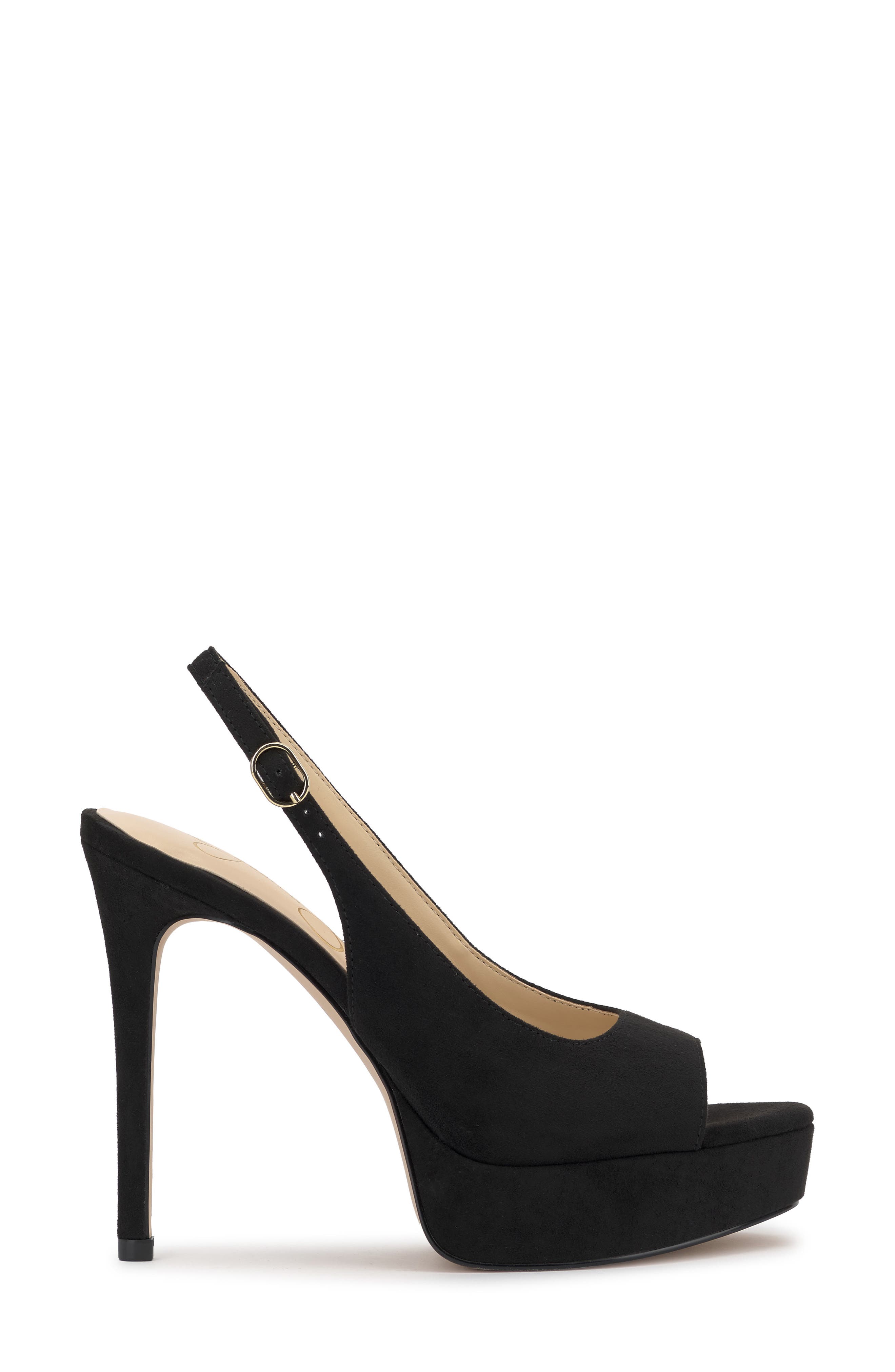 Jessica Simpson Sibilla Slingback Platform Sandal, Alternate, color, Black