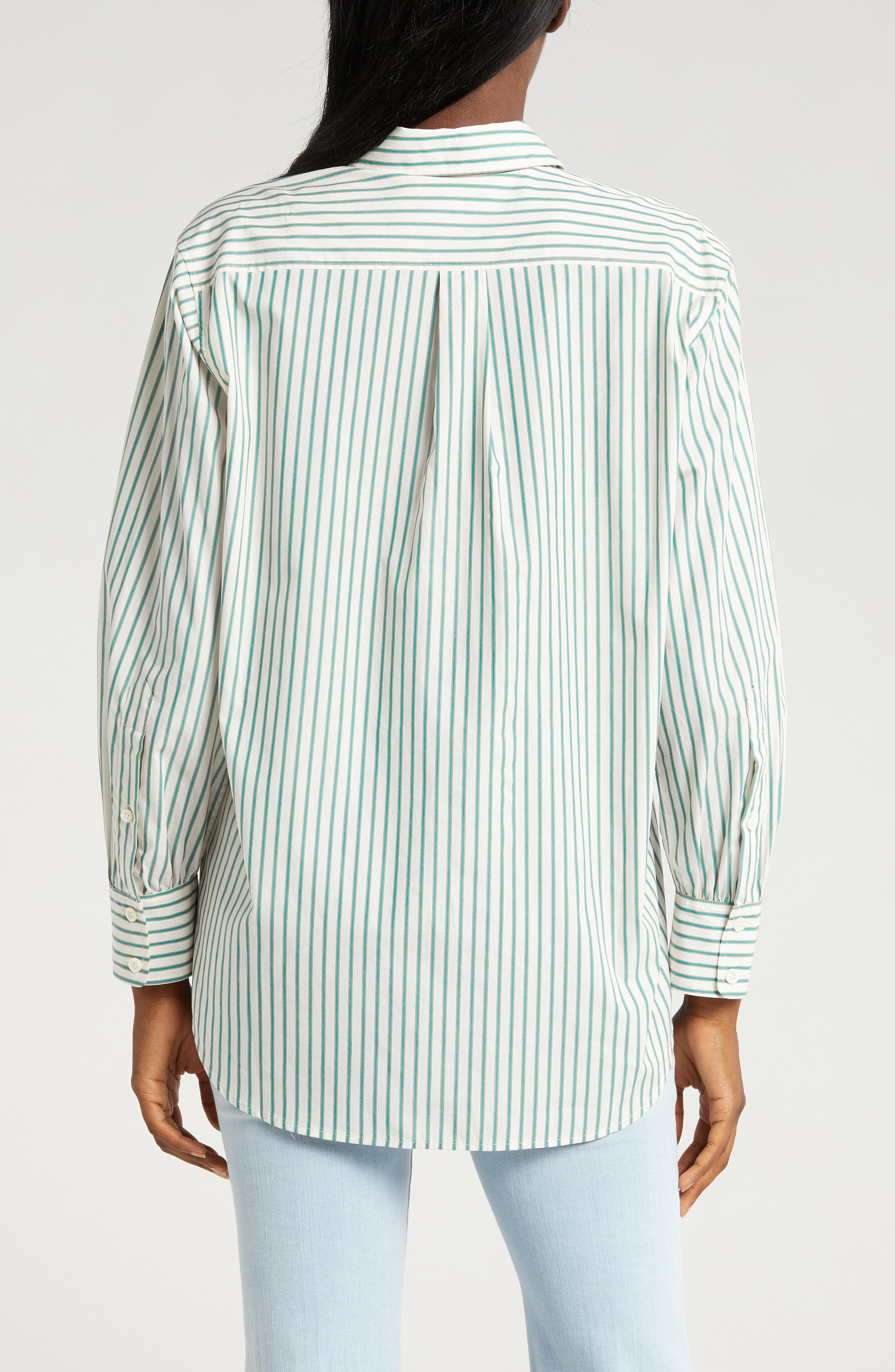 The Borrowed Pocket Stripe Cotton Button-Up Shirt - image 2