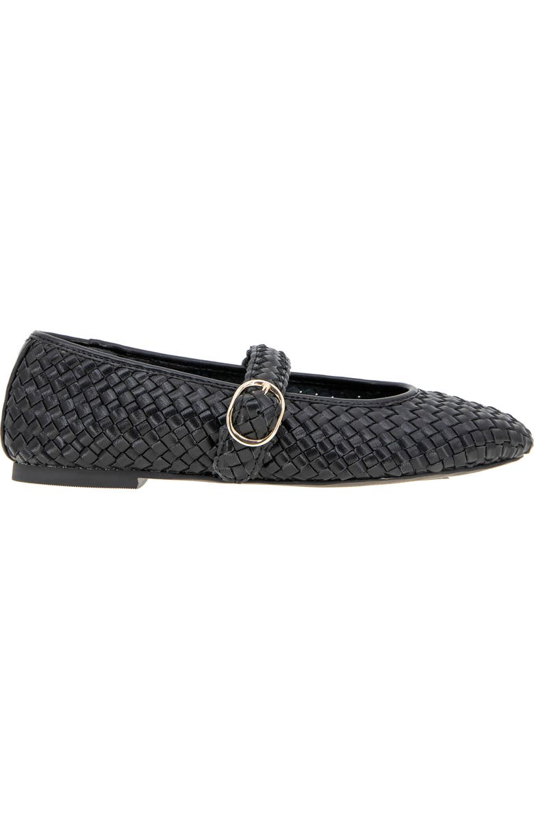 BCBGeneration Elayen Woven Mary Jane Flat, Alternate, color, Black