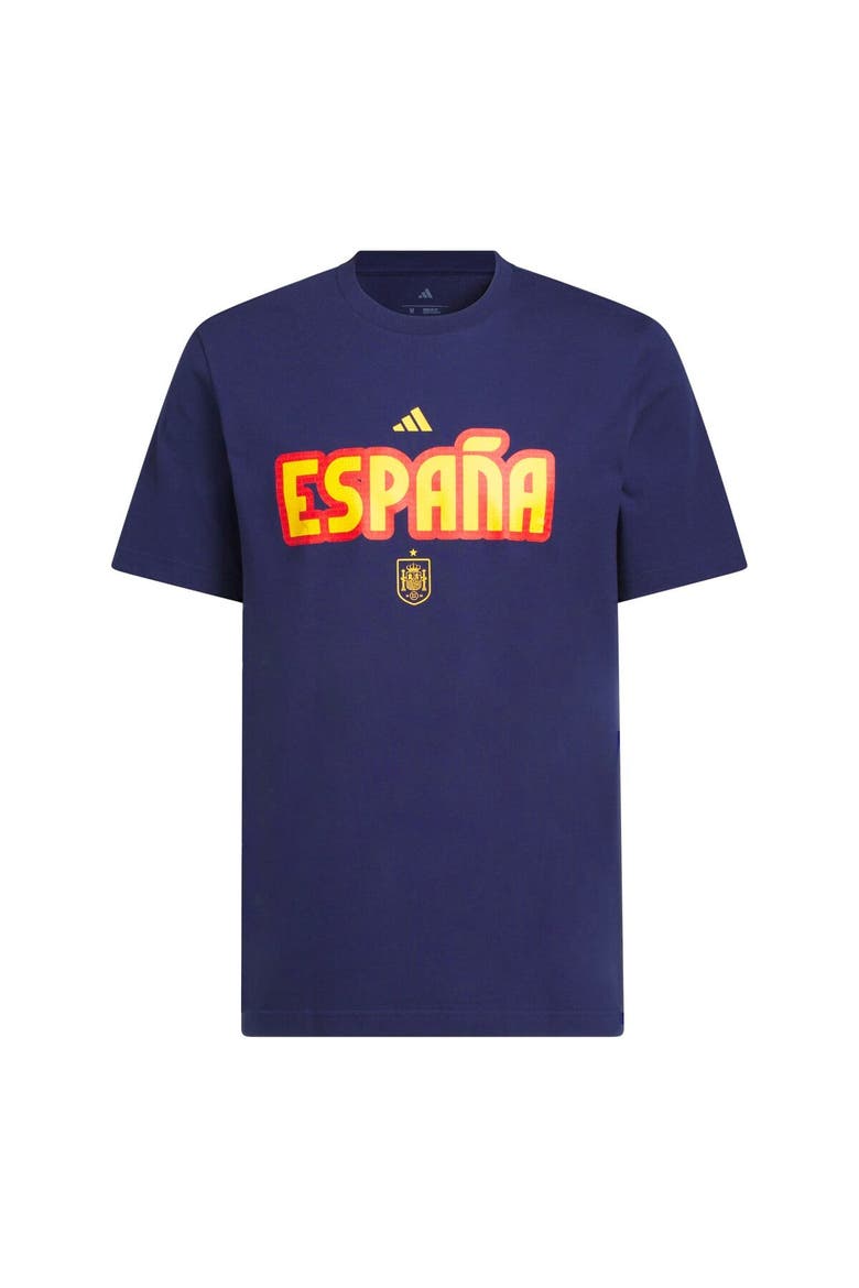 Men's adidas Navy Spain National Team Jersey Hook T-Shirt, Main, color, Navy