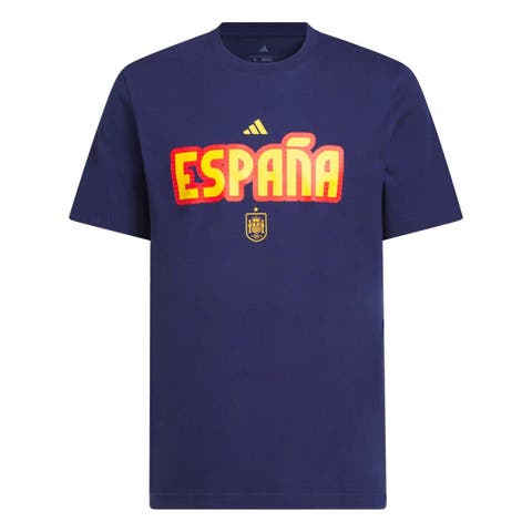 Men's adidas Navy Spain National Team Jersey Hook T-Shirt